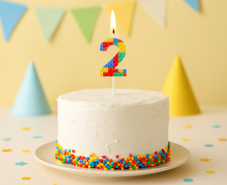 GOD LUMANARE TORT Number 2, blocks, multicolor BH-SPK2 [1]