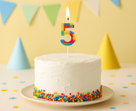 GOD LUMANARE TORT Number 5, blocks, multicolor BH-SPK5 [1]