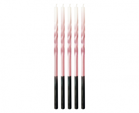 Decoratiuni/ Lumanari Tort/ Briose - GOD LUMANARI TORT Ombre, pink/white, 15cm 5/set 7C-SSOR