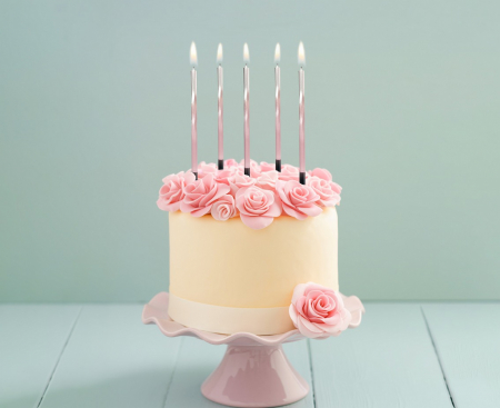 GOD LUMANARI TORT Ombre, pink/white, 15cm 5/set 7C-SSOR [1]