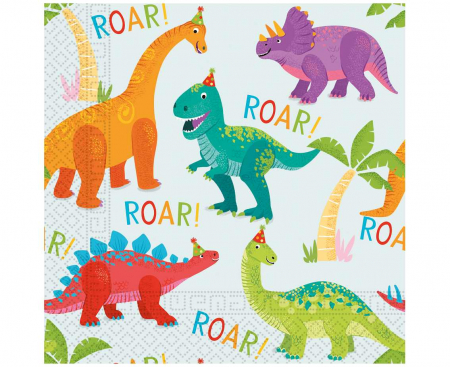 ARTICOLE PARTY - GOD SERVETELE 33*33CM 20/SET DINO PARTY 97976PR