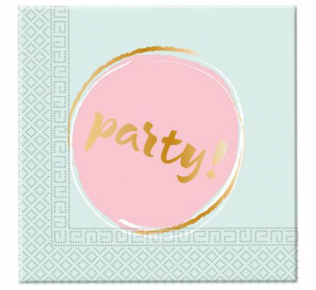 ARTICOLE PARTY - GOD SERVETELE 33*33CM 20/SET ELEGANT PARTY 89262