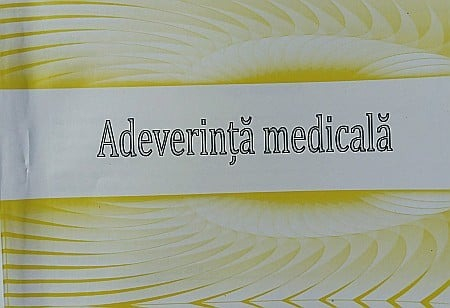 HARTIE PRODUSE DIN HARTIE - GOL ADEVERINTA MEDICALA GOLD