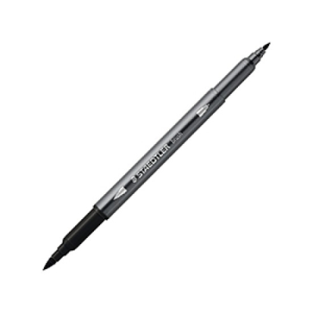FINE ARTS&GRAPHICS - GRI CARIOCA STAEDTLER TIP PENSULA AQUARELL 2 CAPETE NEGRU  3001-9