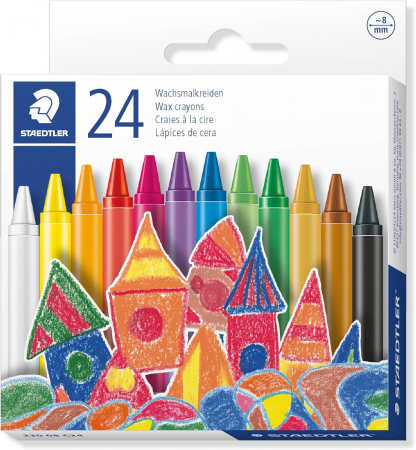 Creioane cerate - GRI CREIOANE CERATE STAEDTLER 24/SET 8MM ST-220-080C24