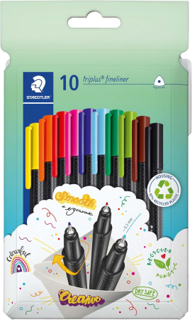 INSTRUMENTE DE SCRIS - GRI FINELINER STAEDTLER TRIPLUS 0.3 MM 10/SET 334C10
