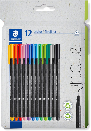 INSTRUMENTE DE SCRIS - GRI FINELINER STAEDTLER TRIPLUS 12/SET ST-334-C12