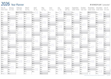 GRI PLANNER ANUAL STAEDTLER Lumocolor year planner 641 YP 2026 [1]