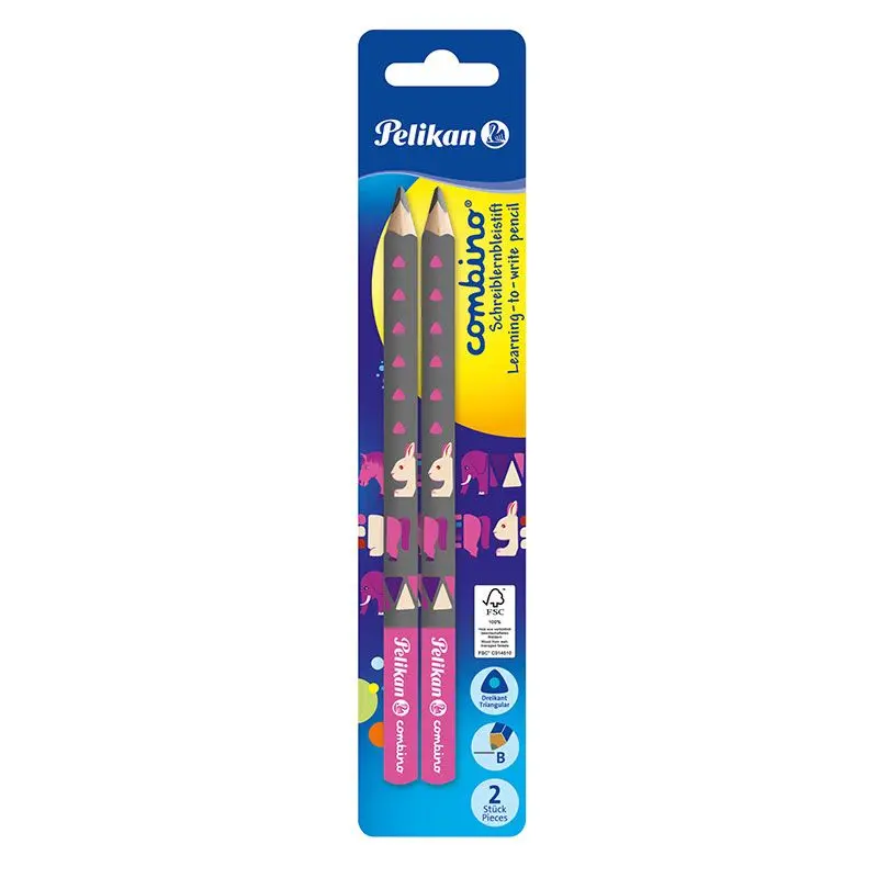 Creioane grafit - CREION GRAFIT PELIKAN COMBINO ROZ B 2/SET 811170