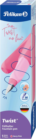 HE STILOU ERGONOMIC HERLITZ TWIST BERRY PINK GRIP AMBIENTRU  M CU PATROANE 826280 [2]