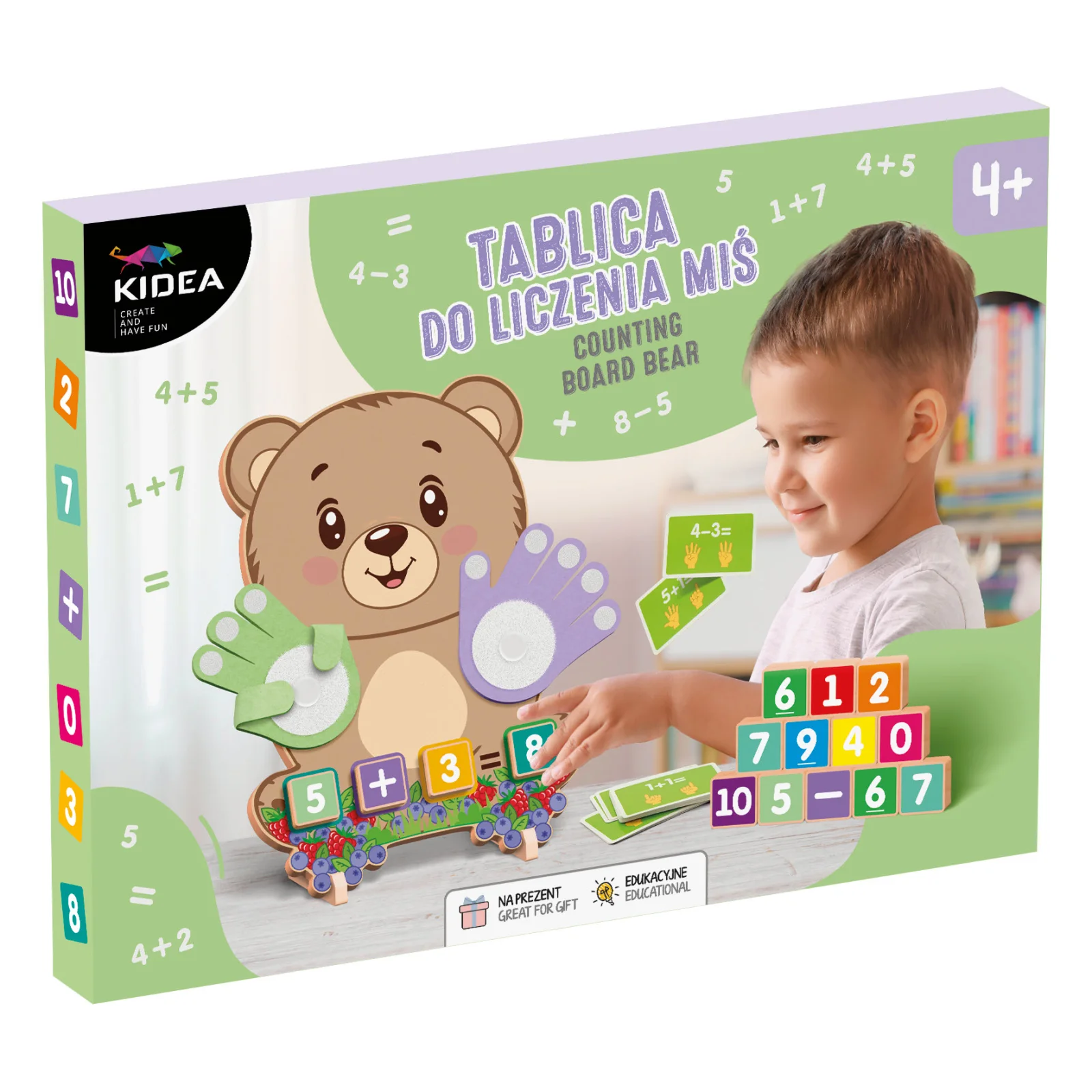 Jocuri Educative si Puzzle-uri - Joc Educativ Matematică Fetru Kidea Ursuleț