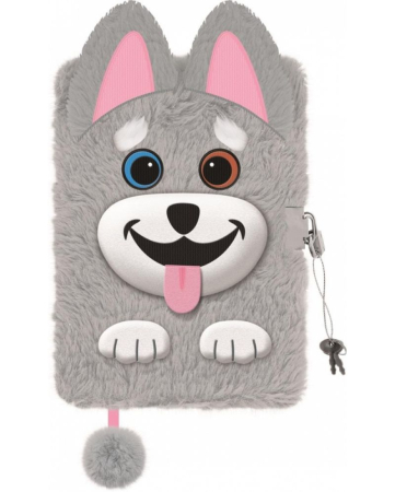 Jurnale cu cheita/ lacat/ magnet - Jurnal cu Lacăt 3D A5 My Little Friend Husky Puf 96 File