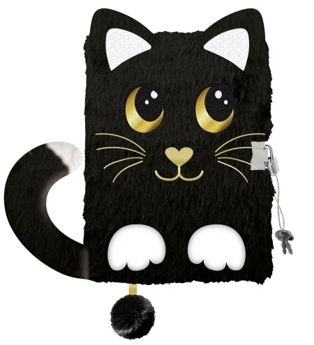 RECHIZITE SCOLARE IPB - Jurnal cu Lacăt 3D A5 My Little Friend Night Cat 96 File
