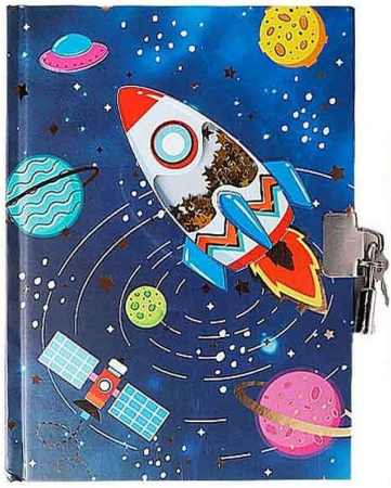 RECHIZITE SCOLARE - JURNAL CU LACAT IPB 178*130MM 80F CERVANTES SPATIU COSMIC PB891-11