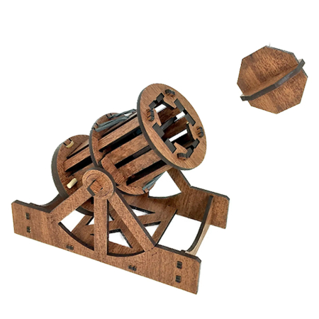 Kit Asamblare Lemn Mini Bombardierul lui Da Vinci 12cm 27327 - ipb.ro [1]