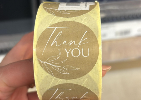 KLU ETICHETE CADOU "TNX" 500/ ROLA ARGINTIU/ AURIU [1]