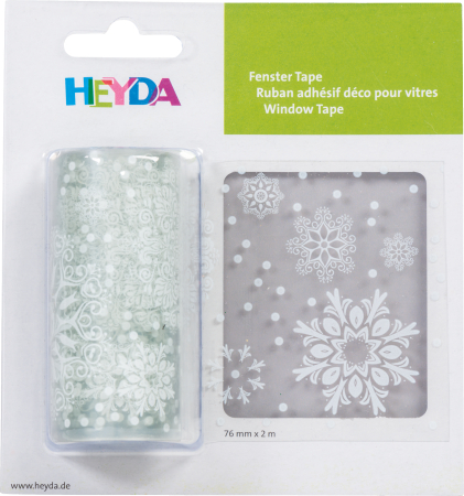 Ambalaje cu Spirit de Sărbătoare - BANDA AUTOADEZIVA DECORATIVA FEREASTRA 200*7.5CM CRYSTAL ALB 3584482