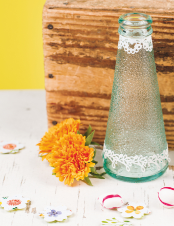 KP BANDA DECORATIVA HARTIE AUTOADEZIVA 12MM*2M DANTELA ALBA FLUTURE 4880089 [2]