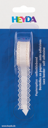 ARTICOLE DE BIROU - KP BANDA DECORATIVA HARTIE AUTOADEZIVA 14MM*2M DANTELA ALBA FLORI 4880076