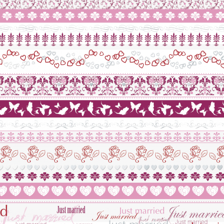 KP CARTON A4 200GR MOTIV "JUST MARRIED BORDER" ROSU 4772602 [1]