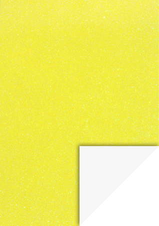 Carton gliterat - KP CARTON CU GLITTER A4 200GR GALBEN NEON 18930030
