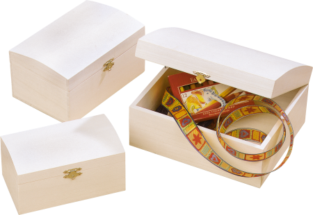 Cutii/ Cufere/ Tavi Lemn - KP CUTIE LEMN DREPTUNGHIULARA 3/SET FSC 8735210