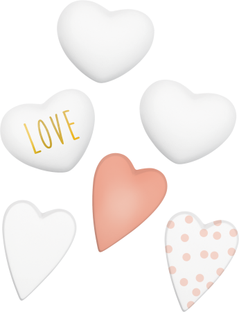 Forme Turnare, Modelare - FORME MODELAJ 35-45MM ALB INIMIOARE 2710001