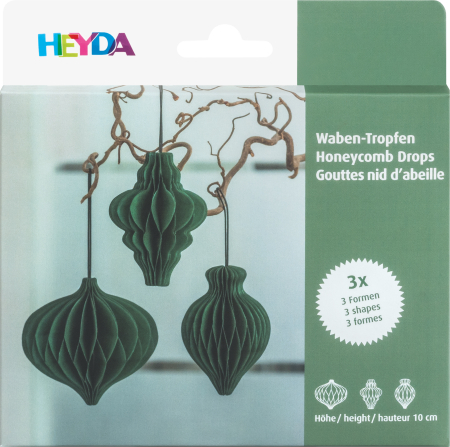 GLOB HARTIE 10CM 3/SET PICATURA TIP FAGURE VERDE INCHIS 4870728 [2]