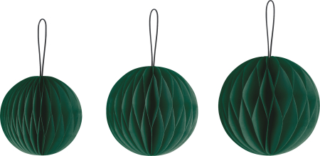 GLOB HARTIE 8-9-10CM 3/SET ROTUND TIP FAGURE VERDE INCHIS 4870718 [1]