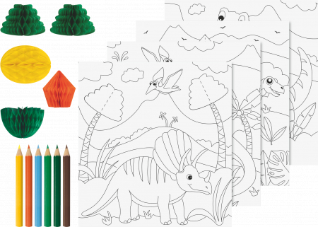 Kit Pictura - KP SET DE COLORAT 3D 19.5*21CM DINOZAUR 4870766