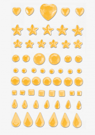 HOBBY - KP STICKER DECOR 7.5*14.8CM PIETRICELE ORNAMENTALE CHIHLIMBAR 58 PCS 4883350