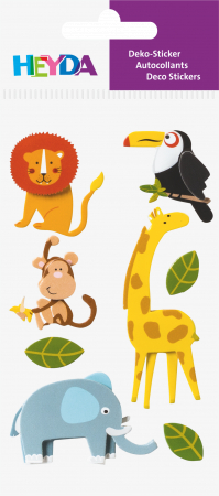 KP STICKER DECOR 7.5*16.5CM ANIMALE DE LA ZOO 8 PCS 3780712 [1]