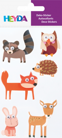 HOBBY - KP STICKER DECOR 7.5*16.5CM ANIMALE DIN PADURE 6 PCS 3780692