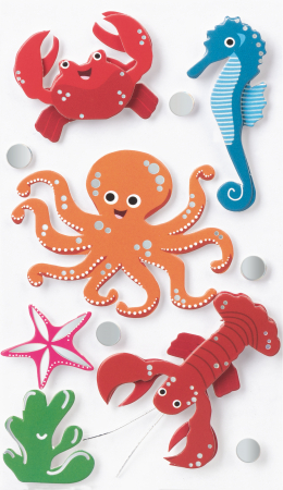Stickere Decorative - KP STICKER DECOR 7.5*16.5CM ANIMALE MARINE 11 PCS 3780690