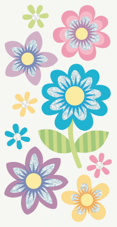 Stickere Decorative - KP STICKER DECOR 7.5*16.5CM FLORI 9 PCS 3780644