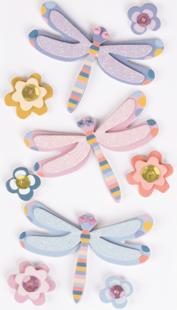 Stickere Decorative - KP STICKER DECOR 7.5*16.5CM LIBELULE 9 PCS 3780606