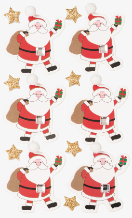 STICKER DECOR 7.5*16.5CM MOS CRACIUN 13PCS 3780723 [1]