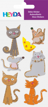 KP STICKER DECOR 7.5*16.5CM PISICI/SORICEI 7 PCS 3780645 [1]