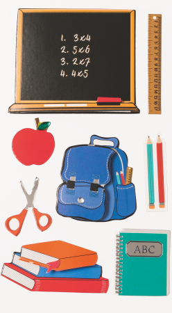 HOBBY - KP STICKER DECOR 7.5*16.5CM SCOALA 8 PCS 3780662