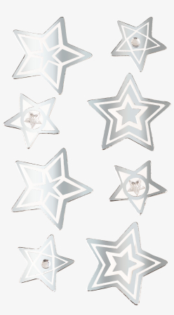 STICKER DECOR 7.5*16.5CM STELE ARGINTII 8PCS 3780668 [1]