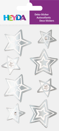 Abtibilduri, Stickere Christmas - STICKER DECOR 7.5*16.5CM STELE ARGINTII 8PCS 3780668