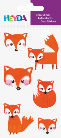 KP STICKER DECOR 7.5*16.5CM VULPE 6 PCS 3780714 [1]