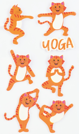 HOBBY - KP STICKER DECOR 7.5*16.5CM YOGA 7 PCS 3780750