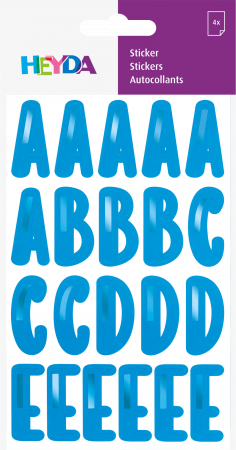 KP STICKER DECOR ALFABET 4 COLI/SET ALBASTRU METALIC 3780825 [1]