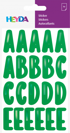 KP STICKER DECOR ALFABET 4 COLI/SET VERDE METALIC 3780827 [1]
