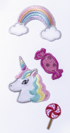 Transfer - KP STICKERE TEXTILE 7.5*16.5CM CANDY 4 PCS 3782840