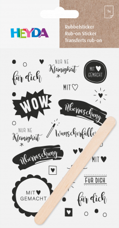 KP STICKERE TRANSFERABILE DIVERSE MESAJE NEGRE 10*19CM 3780901 [1]