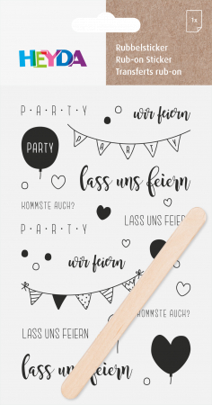 KP STICKERE TRANSFERABILE PARTY NEGRE 10*19CM 3780900 [1]