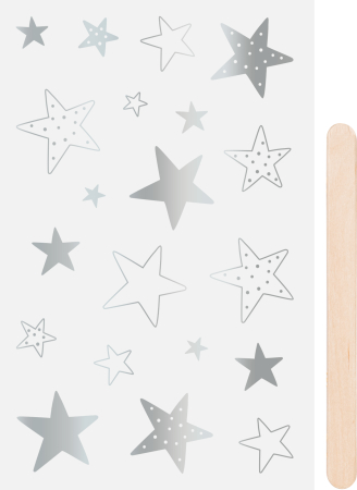 Abtibilduri, Stickere Christmas - STICKERE TRANSFERABILE STELE ARGINTII 10*19CM 3780948