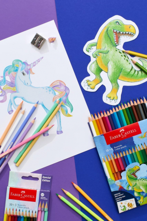 LEC CREIOANE COLORATE FABER-CASTELL 10+3 CULORI DINOZAURI FC111213 [2]